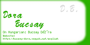 dora bucsay business card